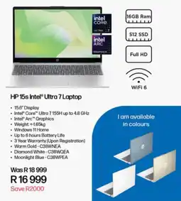 Computer Mania HP 15s Intel Ultra 7 Laptop offer