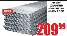 Boxer ALU ZINC CORRUGATED ROOF SHEETING 0.30MM X 3.6M offer