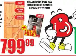 Boxer HILLERMANN PINE F&L BRACED DOOR STAINED 813MM X 2032MM offer