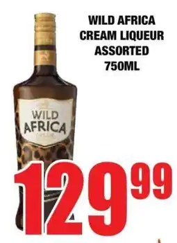 Boxer Wild Africa Cream Liqueur Assorted 750ml offer