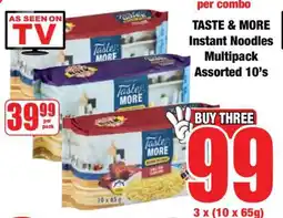 Boxer TASTE & MORE Instant Noodles Multipack Assorted 10's offer