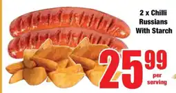 Boxer 2 x Chilli Russians With Starch offer