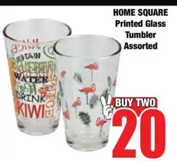 Boxer HOME SQUARE Printed Glass Tumbler Assorted offer