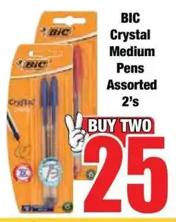 Boxer BIC Crystal Medium Pens Assorted 2's offer
