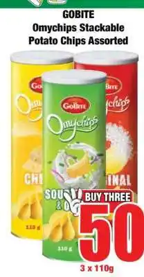 Boxer GOBITE Omychips Stackable Potato Chips Assorted offer