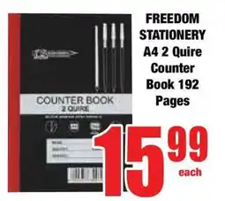 Boxer FREEDOM STATIONERY A4 2 Quire Counter Book 192 Pages offer