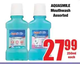 Boxer AQUASMILE Mouthwash Assorted offer