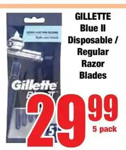 Boxer GILLETTE Blue II Disposable / Regular Razor Blades offer