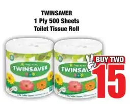 Boxer TWINSAVER 1 Ply 500 Sheets Toilet Tissue Roll offer