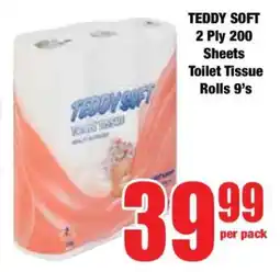 Boxer TEDDY SOFT 2 Ply 200 Sheets Toilet Tissue Rolls 9's offer