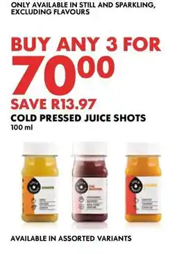 Woolworths Cold Pressed Juice Shots offer