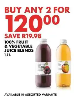Woolworths 100% Fruit & Vegetable Juice Blends offer