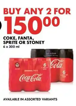 Woolworths COKE, FANTA, SPRITE or STONEY offer