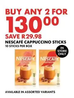 Woolworths Nescafé Cappuccino Sticks offer