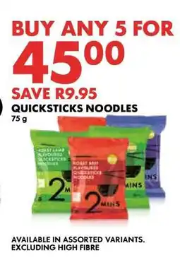 Woolworths QUICKSTICKS NOODLES offer