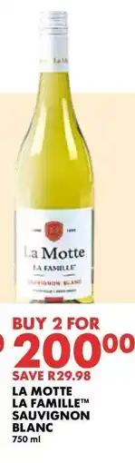 Woolworths LA MOTTE LA FAMILLE SAUVIGNON BLANC offer