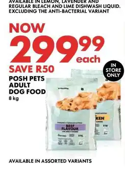 Woolworths POSH PETS ADULT DOG FOOD offer