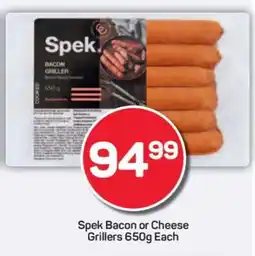 Pick n Pay Spek Bacon or Cheese Grillers 650g Each offer