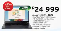 Computer Mania Acer Aspire 14 AI Intel Core Ultra 7 258V Processor Laptop offer