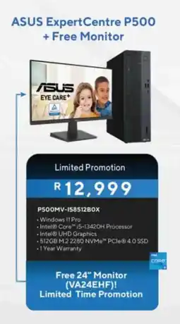 Computer Mania ASUS ExpertCentre P500 + Free Monitor offer