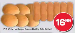 Pick n Pay PnP White Hamburger Buns or Hotdog Rolls offer