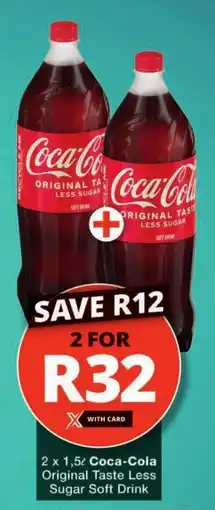 Checkers Coca-Cola Original Taste Less Sugar Soft Drink offer
