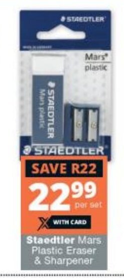 Checkers Staedtler Mars Plastic Eraser & Sharpener offer