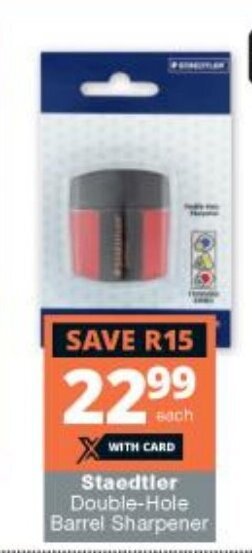 Checkers Staedtler Double-Hole Barrel Sharpener offer