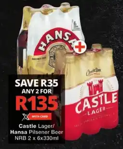 Checkers Castle Lager/ Hansa Pilsener Beer NRB offer