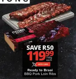 Checkers Ready to Braai BBQ Pork Loin Ribs offer