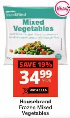 Checkers Housebrand Frozen Mixed Vegetables offer