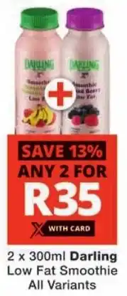 Checkers Darling Low Fat Smoothie All Variants offer