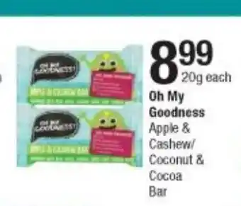 Checkers Oh My Goodness Apple & Cashew/Coconut & Cocoa Bar offer