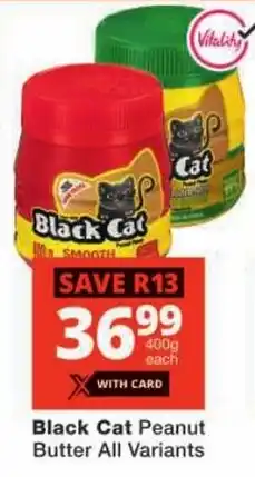 Checkers Black Cat Peanut Butter All Variants offer
