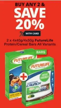 Checkers FutureLife Protein/ Cereal Bars All Variants offer