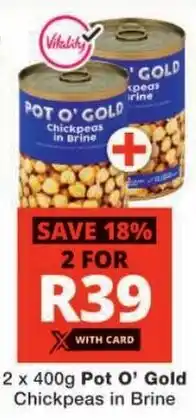 Checkers Pot O' Gold Chickpeas in Brine offer