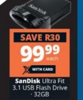 SanDisk Ultra Fit 3.1 USB Flash Drive 32GB