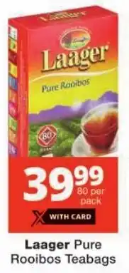 Checkers Laager Pure Rooibos Teabags offer