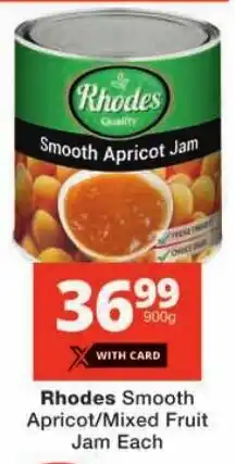 Checkers Rhodes Smooth Apricot/ Mixed Fruit Jam offer