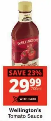 Checkers Wellington's Tomato Sauce offer