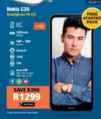 Checkers Nokia C20 Smartphone 4G LTE offer
