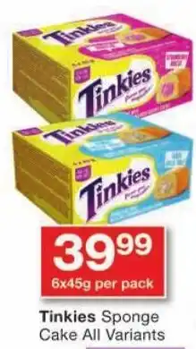Checkers Tinkies Sponge Cake All Variants offer