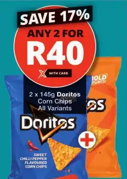 Checkers Doritos Corn Chips All Variants offer