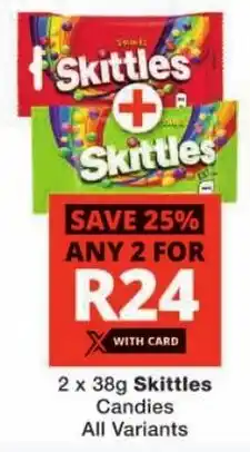 Checkers Skittles Candies All Variants offer