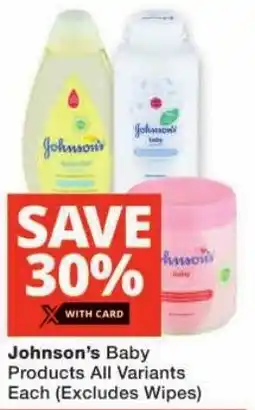Checkers Johnson's Baby Products All Variants offer