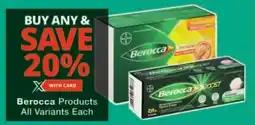 Checkers Berocca Products All Variants offer