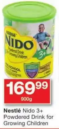 Checkers Nestlé Nido 3+ Powdered Drink for Growing Children offer