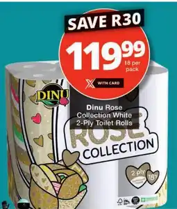 Checkers Dinu Rose Collection White 2-Ply Toilet Rolls offer