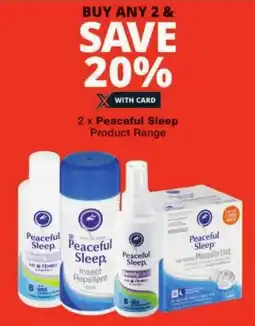 Checkers Peaceful Sleep Product Range offer