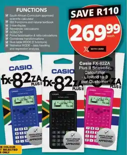 Checkers Casio FX-82ZA Plus II Scientific Calculator offer